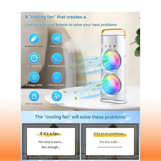 Portable Mini Double Sided Air Cooler And Mist