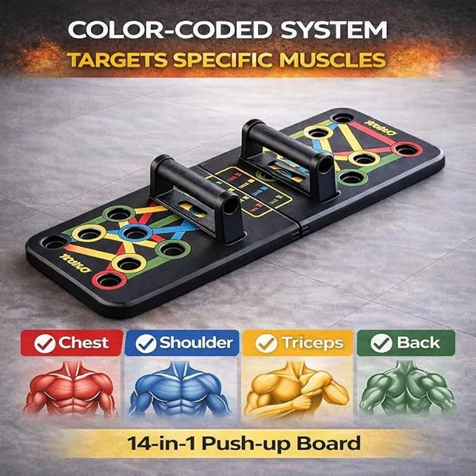 PushPro™ – 14-in-1 Board | Full Upper Body Workout | Home Gym Equipment for Men & Women
