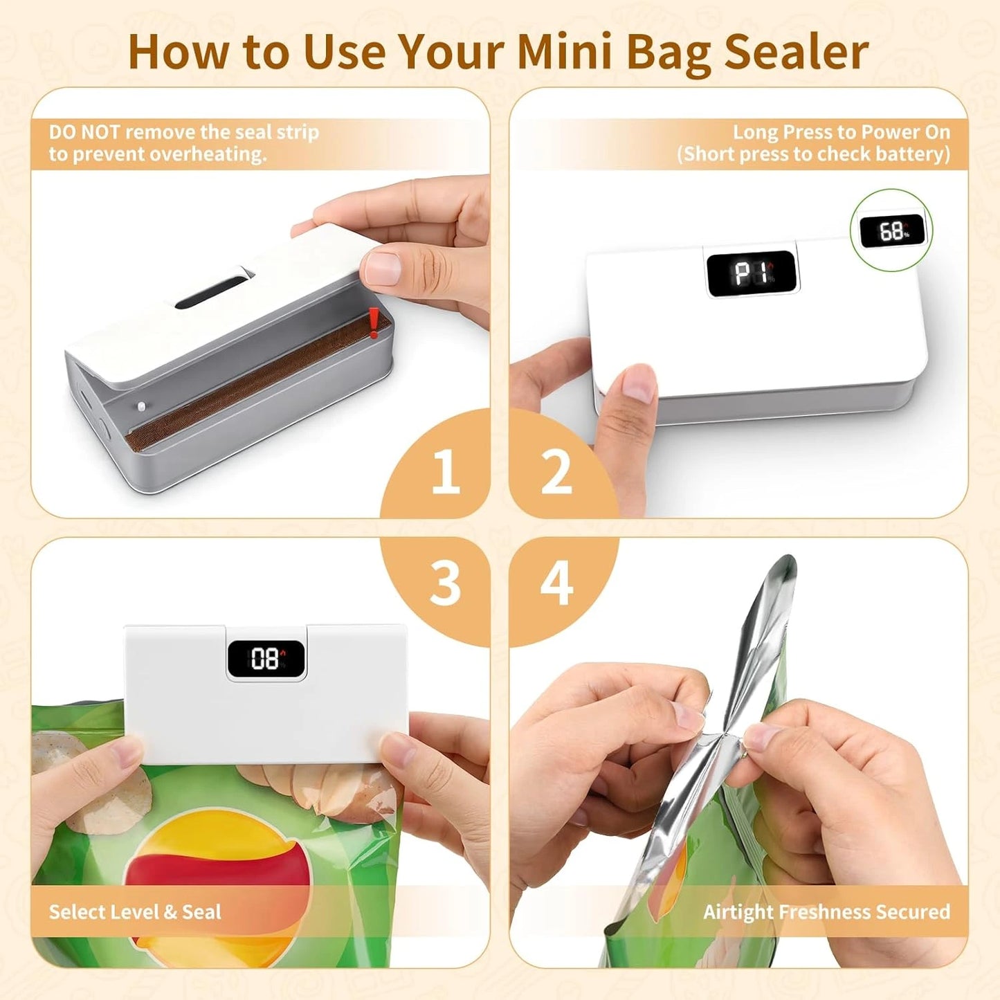 SealFresh™ - Magnetic Mini Heat Sealer | Fresh Snacks, Zero Waste | Rechargeable & Cutter