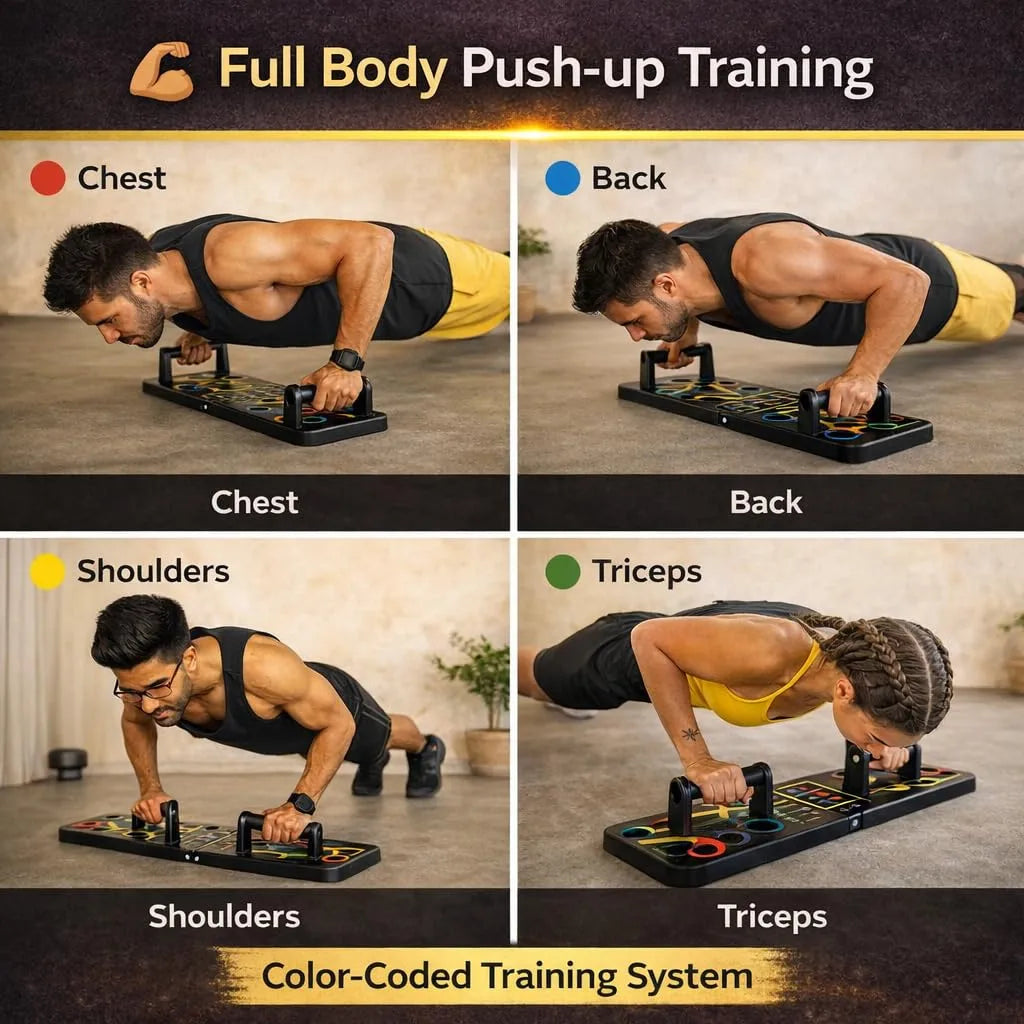 PushPro™ – 14-in-1 Board | Full Upper Body Workout | Home Gym Equipment for Men & Women