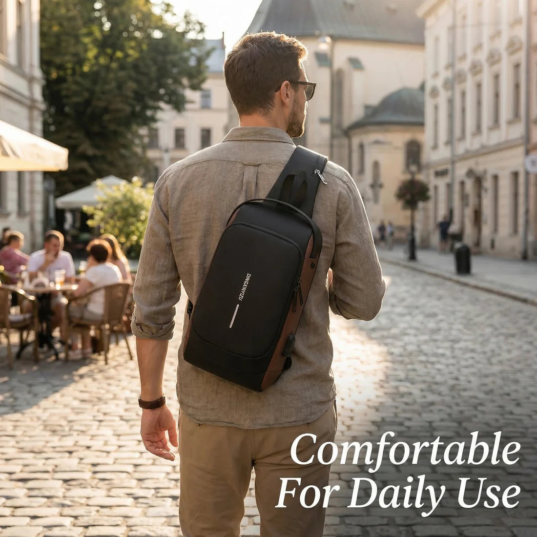 VaultX™ – Anti-Theft Sling Bag | USB Charging Port | Password Lock | Waterproof