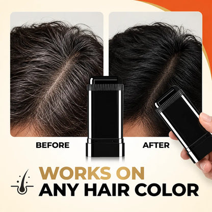 InstaBlack™ - Instant 2-in-1 Black Hair Stick | Covers Grey Roots & Temples | Weatherproof Hair Dye