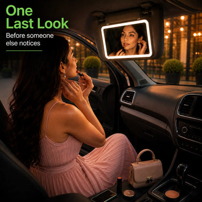 GlowMate™ – Touch LED Car Mirror | 3 Light Modes | Touch-Up On the Go