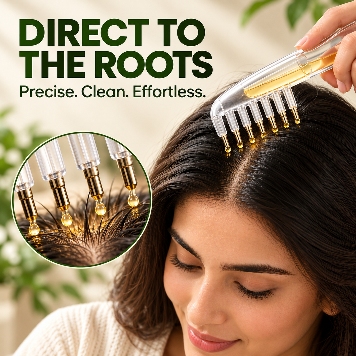 OilFlow™ - Scalp Oil Applicator | Direct Application | Gentle Scalp Massage