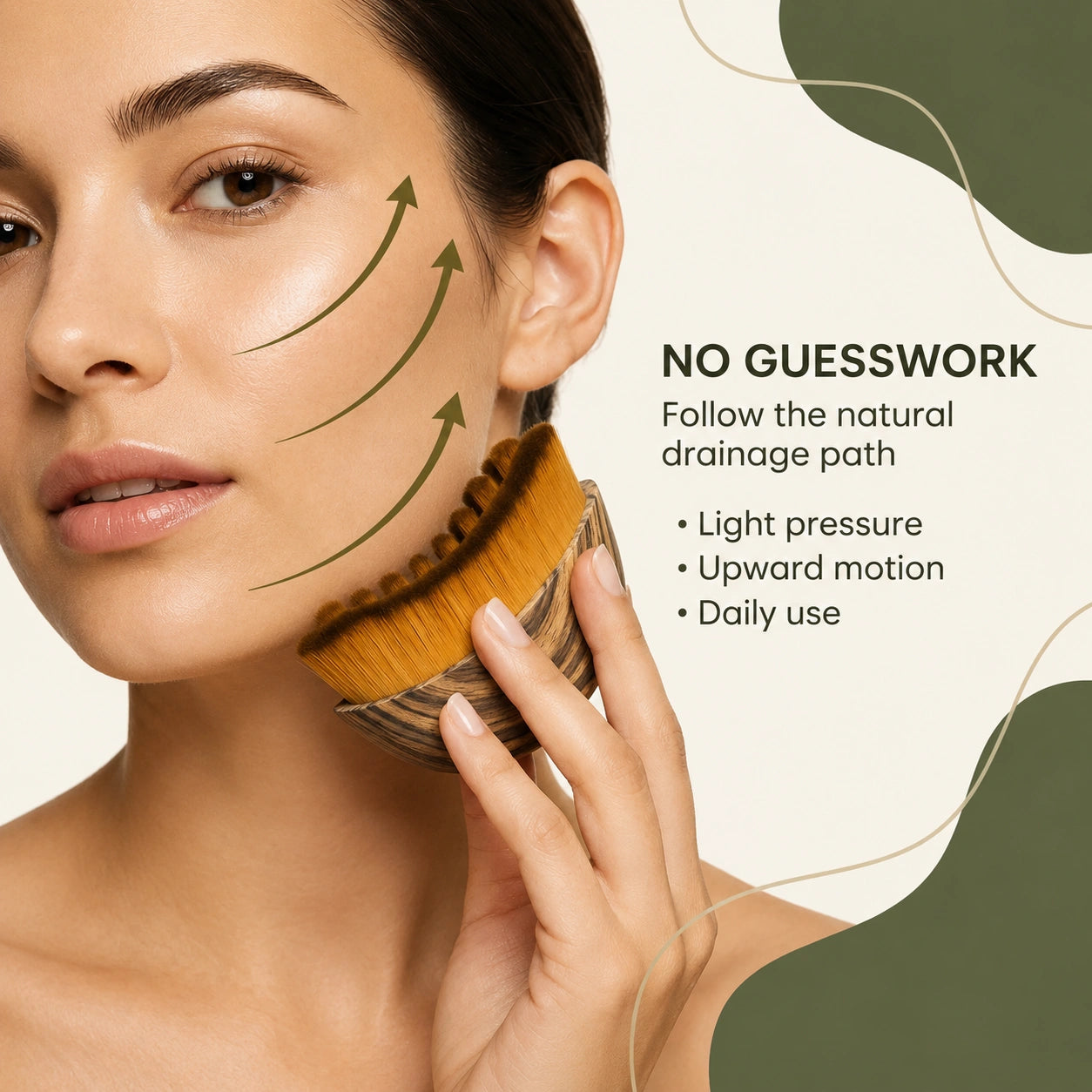 GlowTouch™ – Lymphatic Drainage Contour Brush | De-Puff, Define & Glow in Minutes