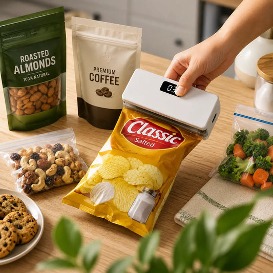 SealFresh™ - Magnetic Mini Heat Sealer | Fresh Snacks, Zero Waste | Rechargeable & Cutter