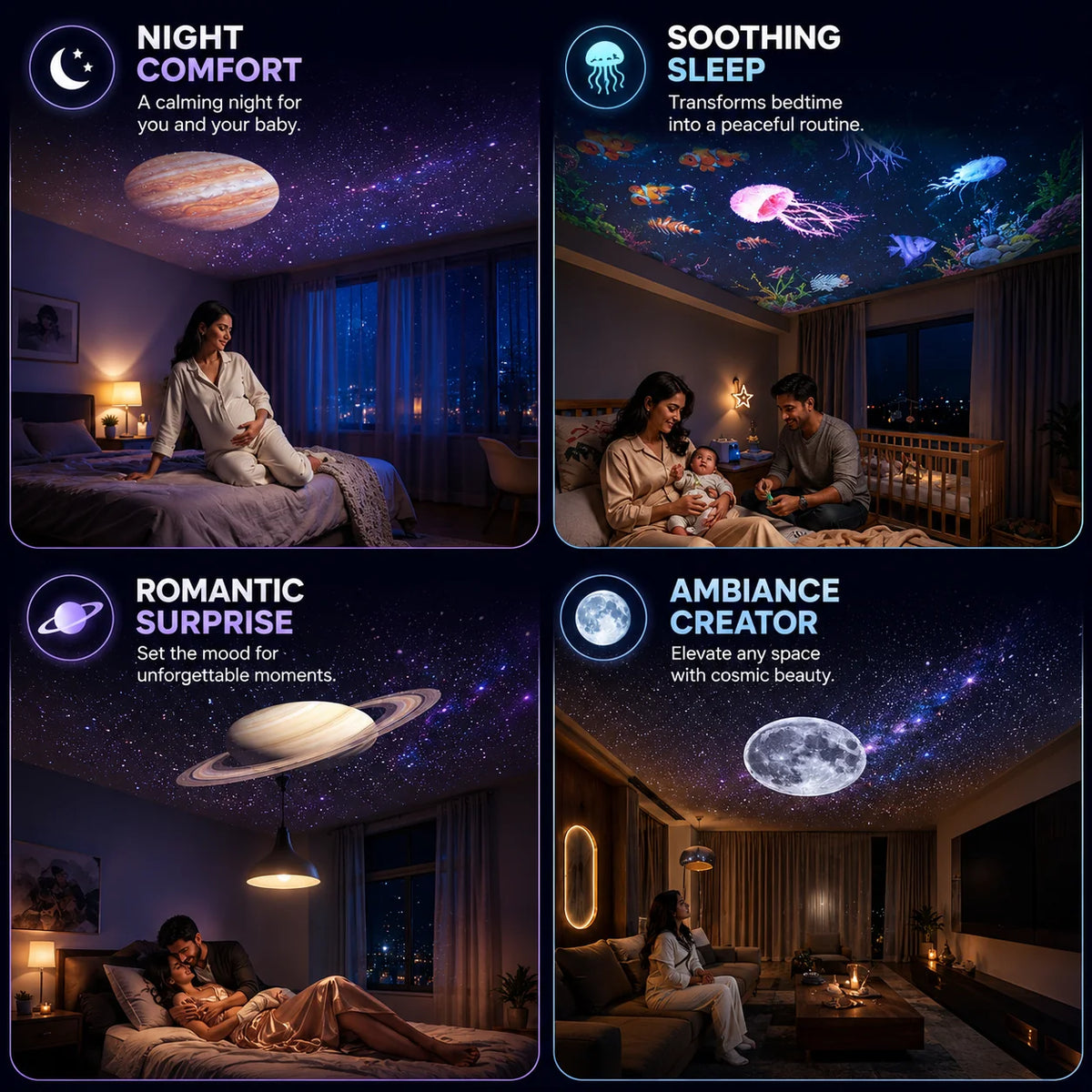 GalaxyGlow™ Projector | 6 Magical Themes | Turn Any Room Into A Galaxy