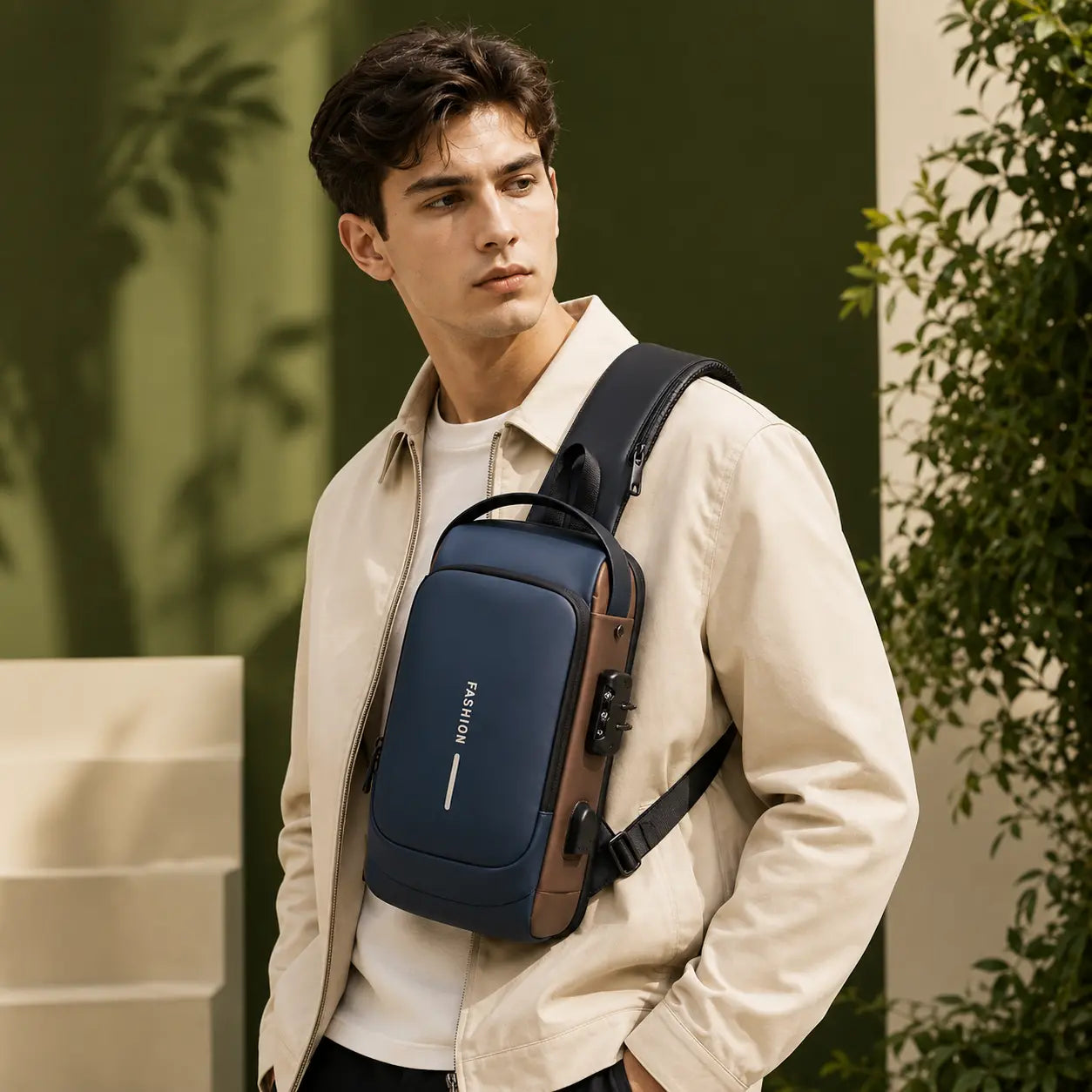 VaultX™ – Anti-Theft Sling Bag | USB Charging Port | Password Lock | Waterproof