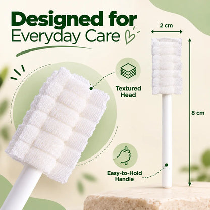 BabySoft™ Oral Care Cleaner | 30 Soft Gauze Swabs | Gentle Tongue Cleaning