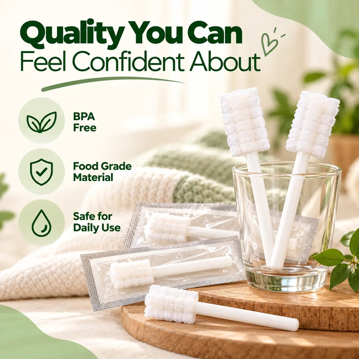 BabySoft™ Oral Care Cleaner | 30 Soft Gauze Swabs | Gentle Tongue Cleaning
