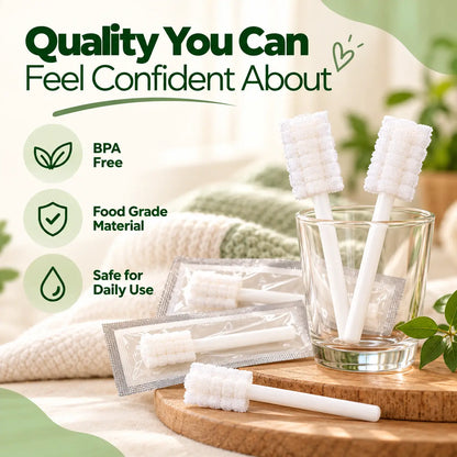 BabySoft™ Oral Care Cleaner | 30 Soft Gauze Swabs | Gentle Tongue Cleaning