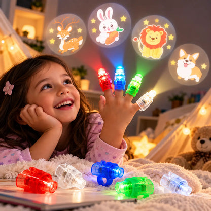 MagicBeam™ – Cartoon Projection Finger Toy | Screen-Free Fun (Pack of 5)