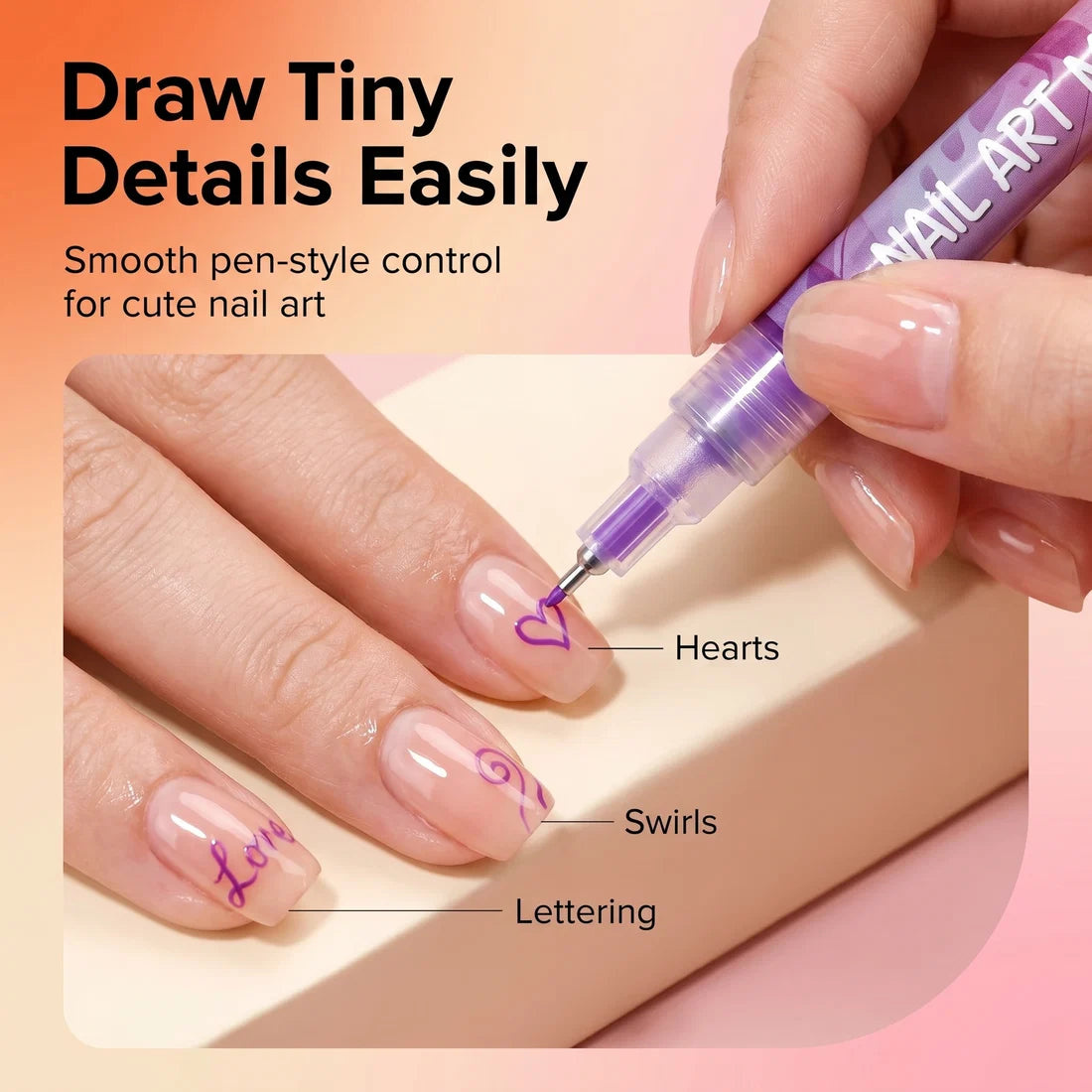 NailDoodle™ – 12 Color Nail Art Market Pens | DIY Nail Design | Salon-Style Nails in Minutes