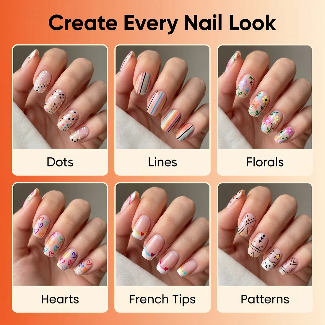 NailDoodle™ – 12 Color Nail Art Market Pens | DIY Nail Design | Salon-Style Nails in Minutes