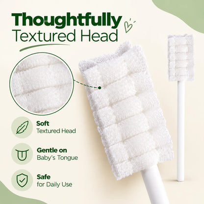 BabySoft™ Oral Care Cleaner | 30 Soft Gauze Swabs | Gentle Tongue Cleaning
