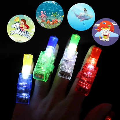 MagicBeam™ – Cartoon Projection Finger Toy | Screen-Free Fun (Pack of 5)